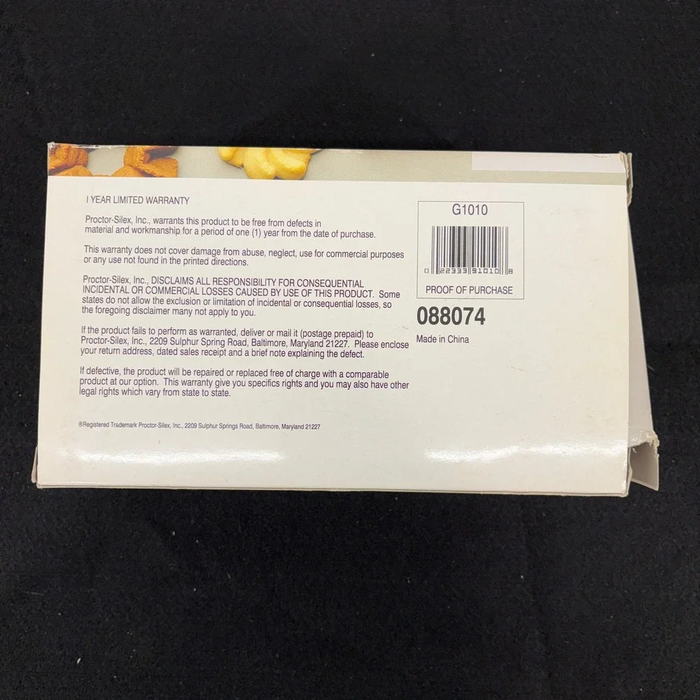 Proctor Silex Super Shooter Plus Accessory Kit King Size Cookies Press G1010